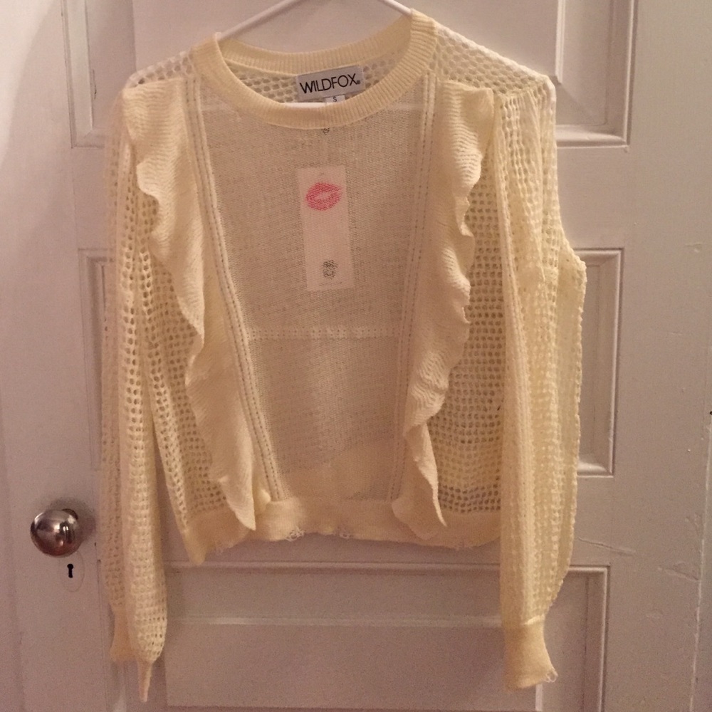 Wildfox Beach Cotton Clouds Away Sweater worn once